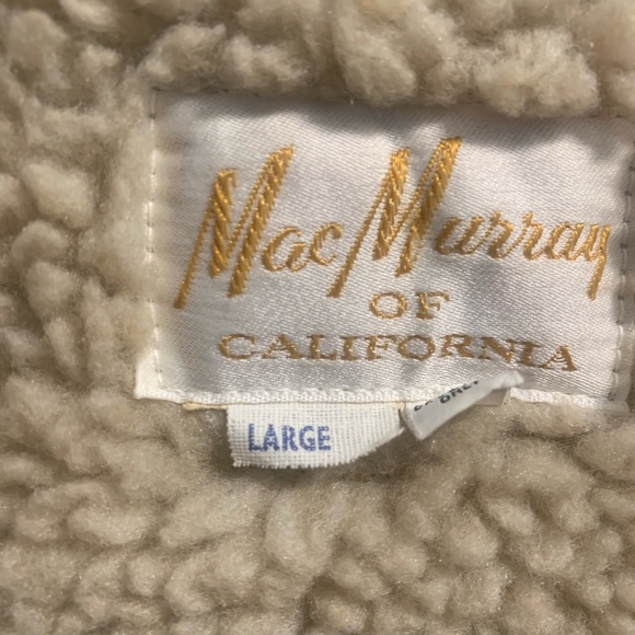 Vintage 70’S Men’s Denim blue Sherpa lined Mac Murray 4 button coat size large - Picture 3 of 3